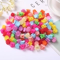 Bunte Acryl-Blumen-Haarspangen in Macaron-Farben für Kinder und Babys mit mattem Finish - Mehrfarbig