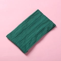 Detalle del patrón de punto jacquard verde oscuro en diadema de nailon suave para bebé - 15.5*8.5cm / Verde Oscuro
