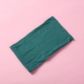 Detail of soft dark green nylon fabric texture on a wide elastic baby headband - Dark Green