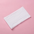 Detailed texture of ultra-soft white nylon headband for babies with flexible fabric - White