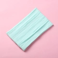 Detail shot of mint green jacquard nylon baby headband with soft cable knit pattern - 15.5*8.5cm / Sky Blue