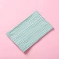 Close-up of mint green cable-knit baby headband showing soft ribbed texture on pink background - 15.5*8.5cm / Blue Gray