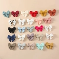 Lot de 25 barrettes nœuds en mousseline de coton pour filles aux motifs variés et colorés - Multicolore