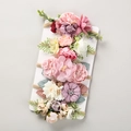 Set mit 5 böhmischen Baby-Blumen-Stirnbändern mit realistischen Chiffonblumen und Nylon - Mori-Stil 3D-Blumen-Stirnband 5er-Set (Set 1)