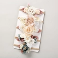 5er-Pack böhmische Blumen Baby Nylon Stirnbänder in verschiedenen Morandi Farben auf Karte - Morandi Handgefertigtes Blumen-Stirnband 5er-Set (Set 2)