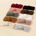Set aus 10 farbenfrohen Lammwoll-Stirnbändern für Babys mit weichen Winter-Texturen - 19*8.5cm / Zufällige Farbe