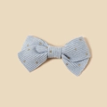 Lichtblauwe corduroy haardstrik met goud geborduurde sterren voor meisjes en tieners - 8*4.5cm / Blauw