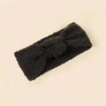 Weiches schwarzes Baby-Stirnband aus Sherpa-Fleece, warmer Winter-Haarschmuck für Babys - 19*8.5cm / Dunkelgrau