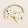 Details der Baumwoll-Schleife mit Blumenmuster und elastischem Nylonband für Babys - Frischer Blumen Stil (#5)