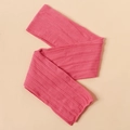 Detailed macro view of pink cable-knit nylon baby headband with soft textured jacquard fabric - Pink