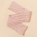 Detailed macro shot of pale pink cable knit fabric texture and elastic weave pattern - 115-120cm / Custom Pink (#10)
