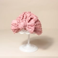 Neugeborene Baby Turban Hut in Rosa aus Plissee-Stoff mit weichem großem Maschenbogen - 17.5x15.5cm / Hellrosa