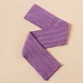 Detail of purple cable-knit nylon baby headband fabric showing texture and elasticity - Light Purple