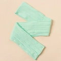 Detailed macro view of mint green nylon jacquard knitting fabric for baby headbands - Emerald Green