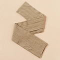 Detailed macro view of beige cable-knit pattern on soft jacquard nylon baby headband - 115-120cm / Dark Coffee (#27)
