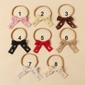 Set di 8 fasce per neonati con fiocco in pizzo e motivo a cuore in vari colori - Colore Casuale