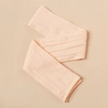 Elastic peach cable knit baby headband made of soft nylon jacquard fabric for newborns - Dark Pink