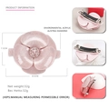 Pince à cheveux camélia en acrylique rose avec strass pour une coiffure élégante - Rose