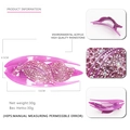 Paarse bladvormige haarklem van acryl met strassteentjes, elegant design van 11cm - Paars