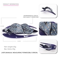 Fermaglio per capelli in acrilico blu navy con strass scintillanti e design a foglia - Blu scuro