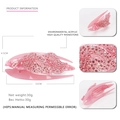 Roze acryl haarklem met strassteentjes, 11cm lengte getoond vanuit meerdere hoeken - Roze