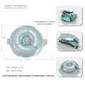 Barrette camélia bleu clair en acrylique avec diamants autrichiens et pince de 8,5 cm - Bleu clair