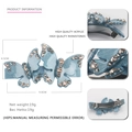 Eleganter blauer Schmetterling-Haarclip mit tschechischen Strasssteinen und Acrylklemme - Grün