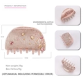 Pinza per capelli rotonda in acrilico rosa pastello con strass austriaci - Rosa