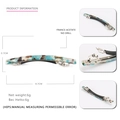 Blue and brown marble pattern French acetate hair clip with 8.7cm spring barrette fastener - Green