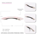 Pink marble pattern acetate hair clip with metal spring barrette for women 8.7cm - Pink