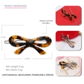 Klassische Haarklammer aus Acetat mit Schildpattmuster und 6,5 cm Längenmessung - Tortoise