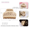 Beige en gouden acetaatate haarklem met champagne strassteentjes, maat 4,4 cm - Beige