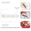 Barrette à cheveux élégante en acétate blanc crème avec pince à ressort argentée 8,7cm - Blanc