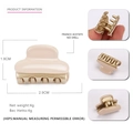 Mini 2,9cm Haarklammer aus französischem Acetat in Beige und Champagnergold - Hellrosa
