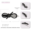 Klassische schwarze Acetat-Schleifen-Haarklammer im französischen Design mit Metallclip - Schwarz