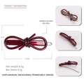 Burgunderfarbene Haarklammer aus Acetat mit Schleife 6,5 cm lang elegantes Haaraccessoire - Lila