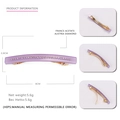 Pasador de pelo de acetato púrpura con una fila de diamantes austríacos brillantes - Morado