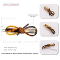 Tortoiseshell acetate bow hair clip for women with brown leopard pattern 6.5cm - Dark Tortoiseshell