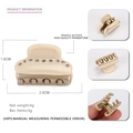 Mini molletta per capelli in acetato beige con strass di cristallo, piccola 2,9 cm - Bianco Sporco
