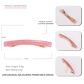 Pasador de pelo de acetato rosa para mujer con una fila de brillantes cristales de strass - Rosa