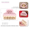 Roze acetaat haarklem met strass-steentjes, 4,3 cm elegant haaraccessoire voor dames - Snoeproze