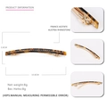 Detailed macro view of 10.8cm tortoiseshell acetate hair clip with Austrian rhinestones - Tortoiseshell Large