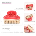 Elegant red acetate hair claw clip with rhinestones and gold teeth, 4.3cm medium size - China Red