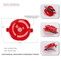 Classic red camellia hair clip made of acrylic with Austrian diamonds, size 8.5cm - Large / Red