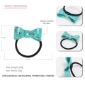 Eleganter Haargummi mit Schleife aus türkisfarbenem Acetat in Marmoroptik 5,5cm - Grün