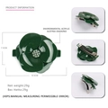 Dark green camellia flower hair clip in acrylic with austrian diamonds and spring fastener - Large / Green