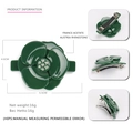 Pinza para el pelo camelia verde oscuro en acetato brillante con strass fino - Pequeño / Verde