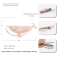 Fermaglio per capelli a delfino in acrilico rosa marmorizzato con base in metallo - Rosa