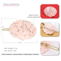Pinza para el pelo de acetato rosa con diamantes de imitación, 6,6x4,5 cm - Estilo de Circonita / Rosa