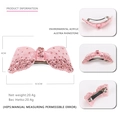 Barrette papillon en acrylique rose avec strass brillants et pince à ressort en métal - Rose